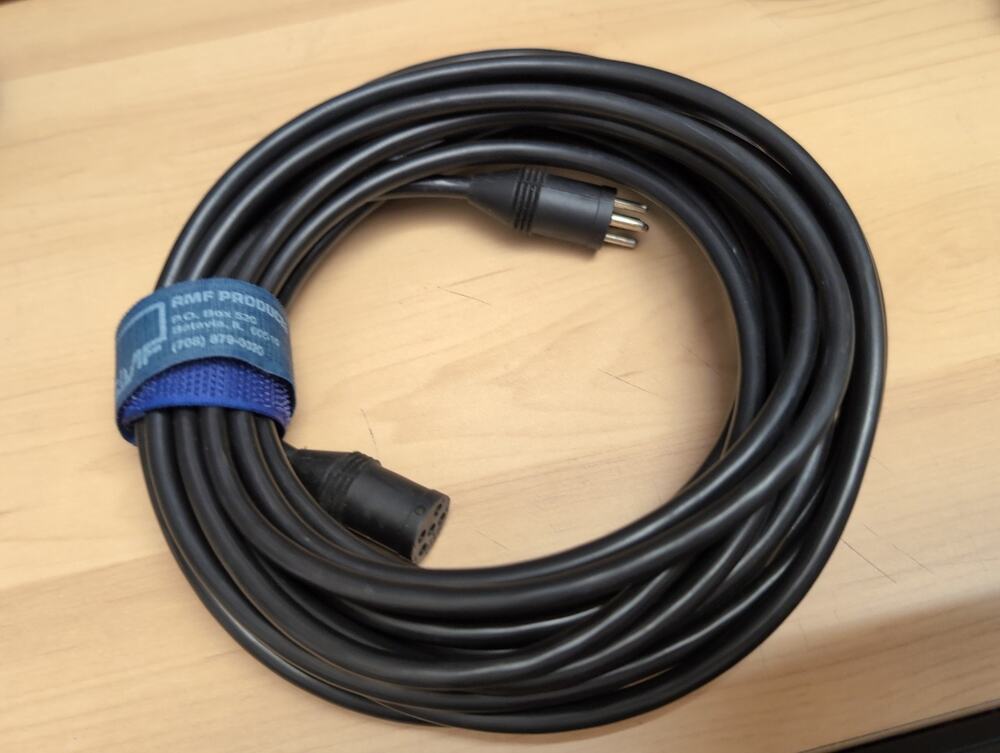 RMF black XLR pro audio cable 25 Ft 5 Pin Male - Female Ends